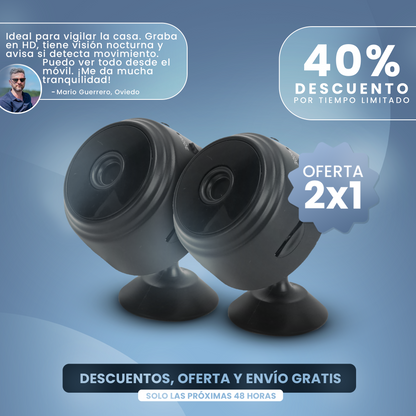 2x1 Mini Cámara Espia 1080p HD - Edición Limitada Benora™
