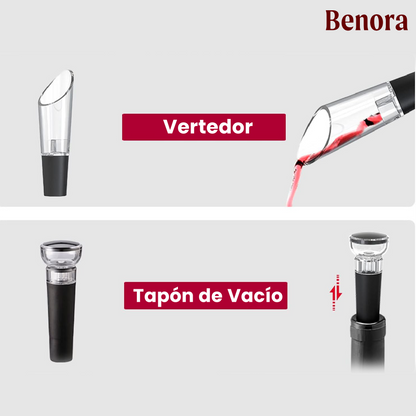SET Sacacorchos Eléctrico 4 en 1 - Edición Limitada Benora