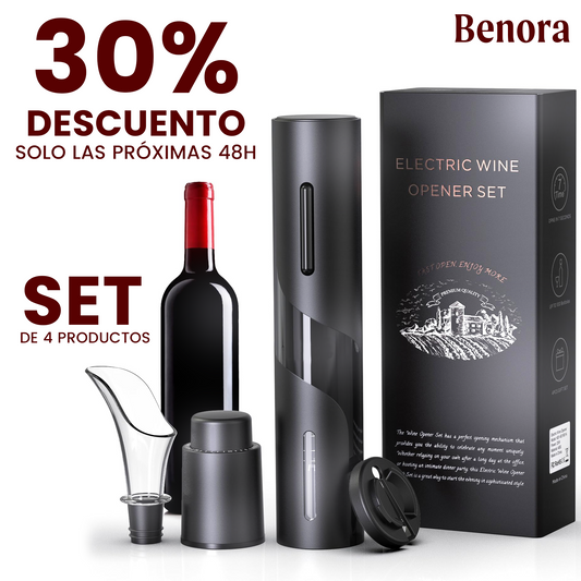 SET Sacacorchos Eléctrico 4 en 1 - Edición Limitada Benora